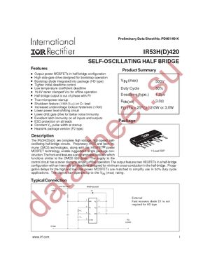 IR53HD420 datasheet  